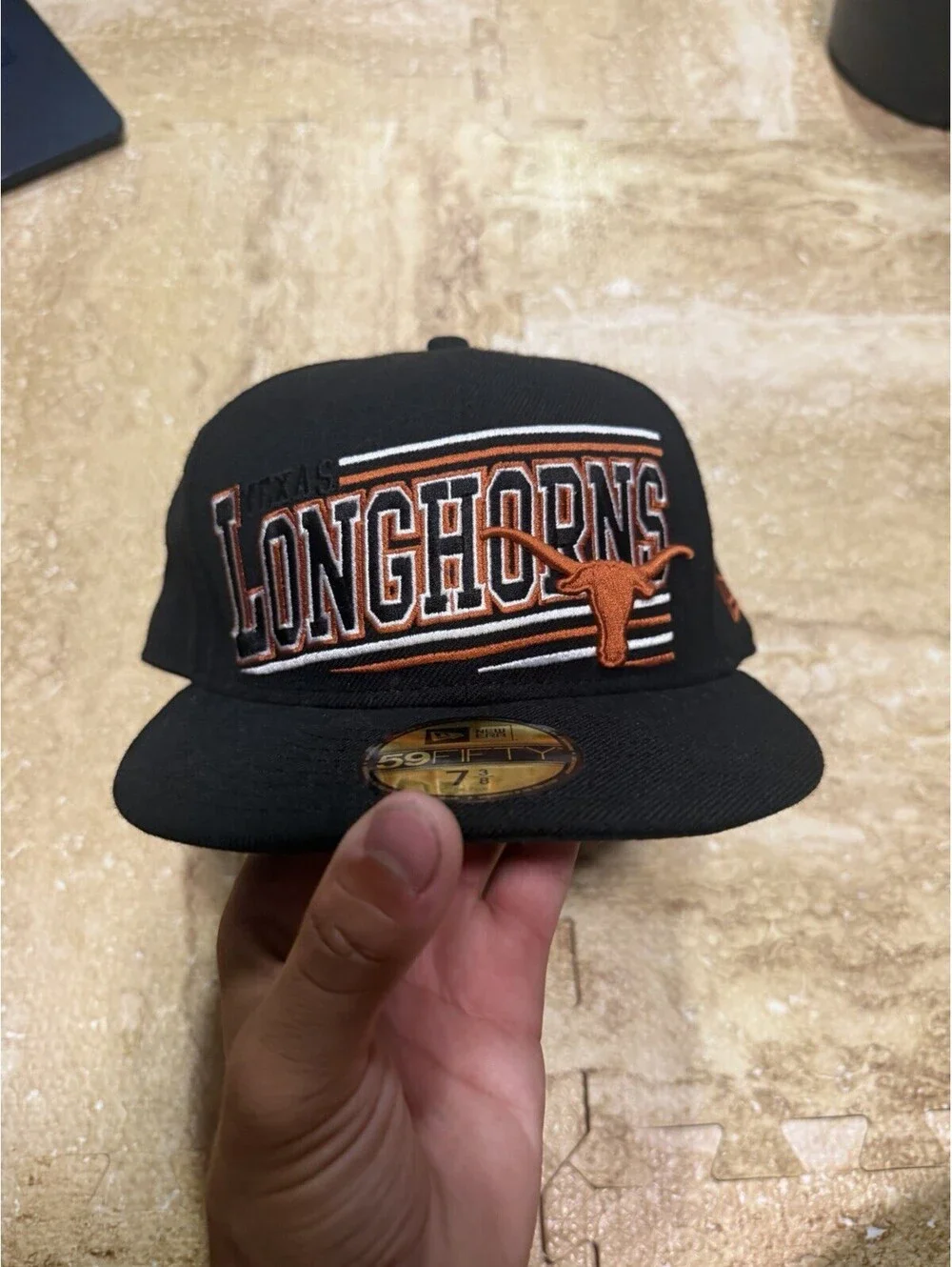 New Era University Texas Longhorns Hat Fitted 7 3/8 READ